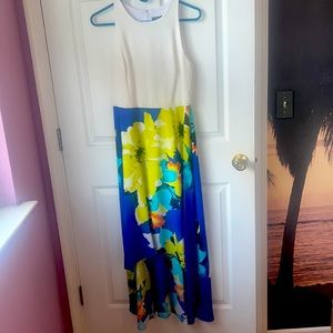 Vince Camuto blue floral dress. Vibrant colors!!